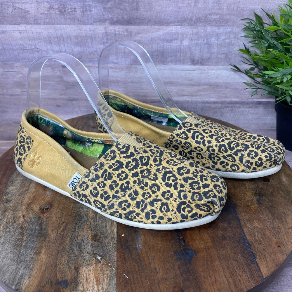 Toms National Geographic Classic Cheetah Slip ons - Size: W8 - Picture 8 of 8
